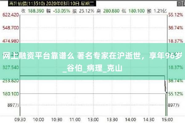 网上融资平台靠谱么 著名专家在沪逝世，享年96岁_谷伯_病理_克山