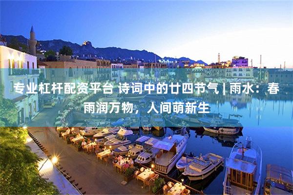 专业杠杆配资平台 诗词中的廿四节气 | 雨水：春雨润万物，人间萌新生